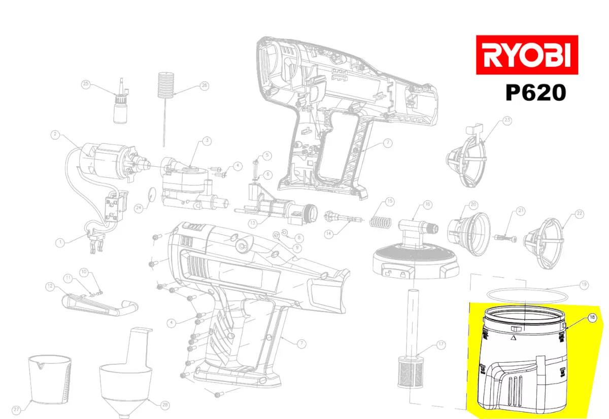 gobelet réf. 5131026638 Ryobi